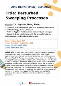 [Seminar] Perturbed Sweeping Processes