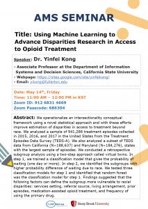 [Seminar] Using Machine Learning to Advance Disparities Research in Access to Opioid Tre...