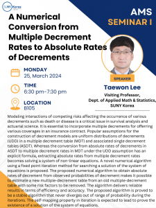 [Seminar] A Numerical Conversion from Multiple Decrement Rates to Absolute Rates of Decr...
