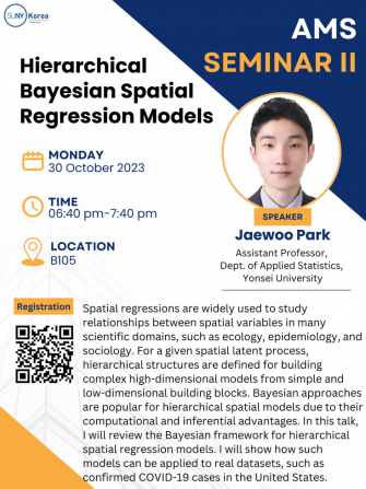 [Seminar] Hierarchical Bayesian Spatial Regression Models